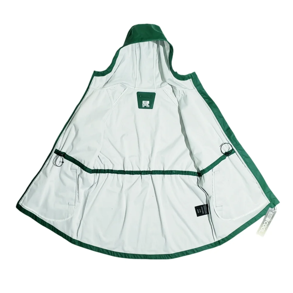32 Degrees Womens Waterproof Rain Anorak Hooded Jacket Hunter Green Large NWT - Picture 4 of 8